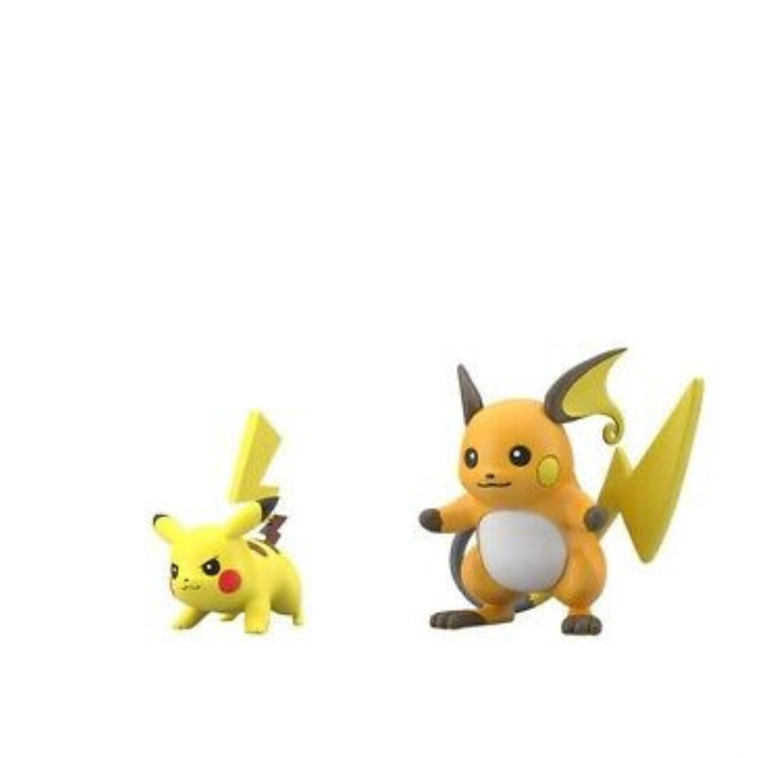 Pikachu & Raichu, Pokemon, Scale World, Kanto Region, Bandai, ca. 3- 8cm