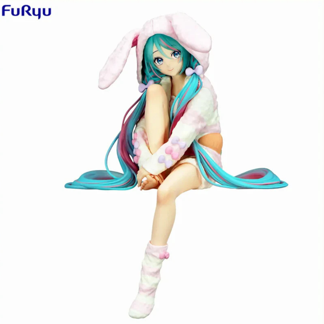Hatsune Miku im Pyjama mit Kaninchenohren, Nudel Stopper, Vocaloids, FuRyu, ca. 11cm