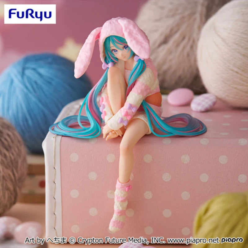 Hatsune Miku im Pyjama mit Kaninchenohren, Nudel Stopper, Vocaloids, FurYu, ca. 11cm