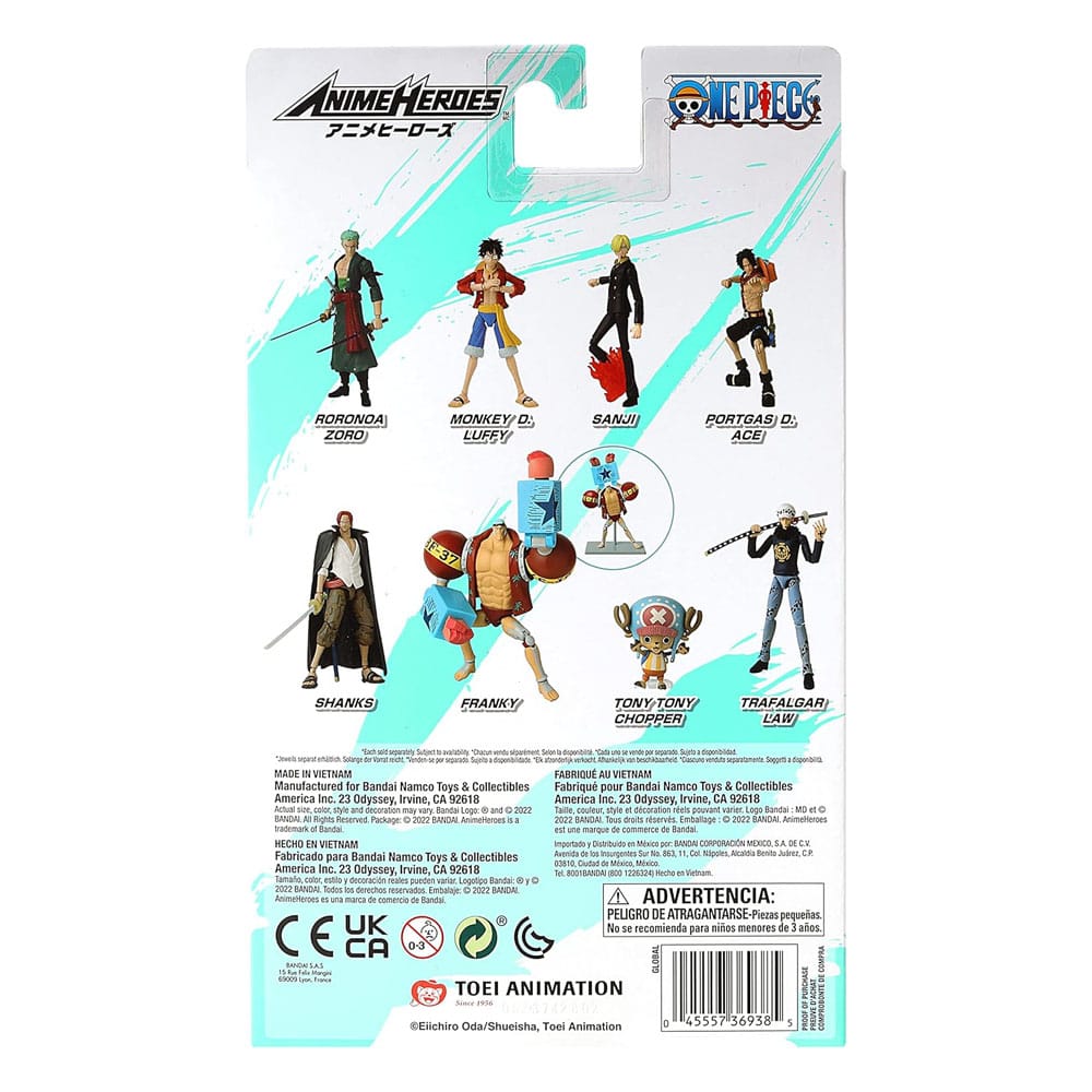 Franky, One Piece, Bandai Namco, Anime Heroes, ca. 17 cm