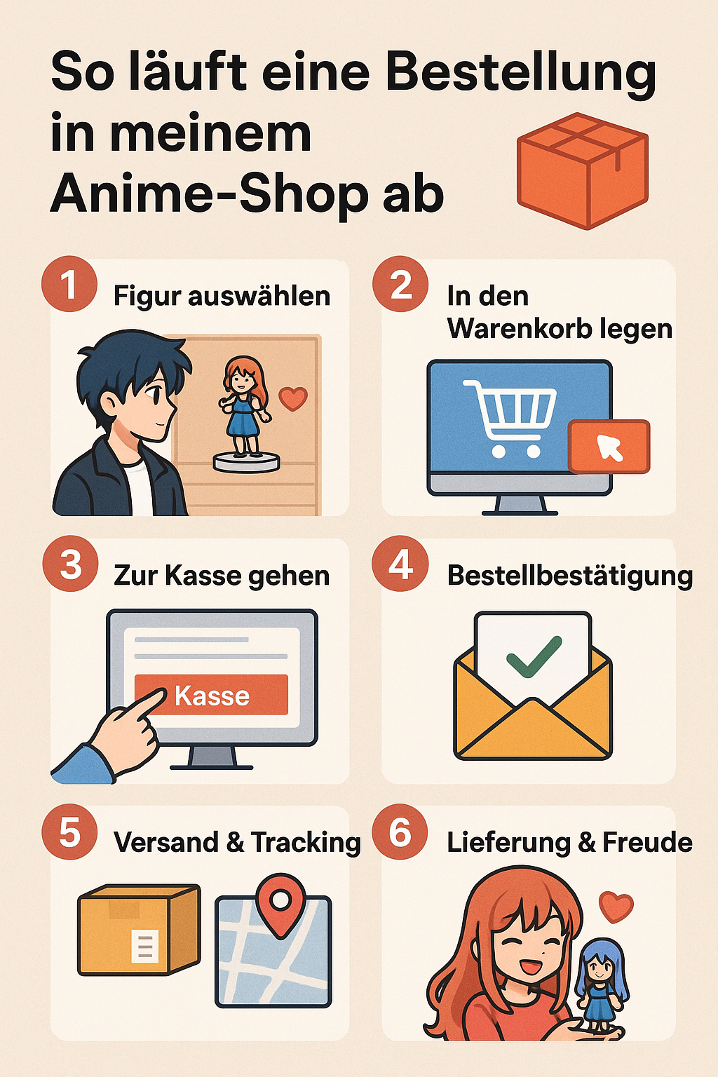 So läuft eine Bestellung in unserem Anime-Shop ab
