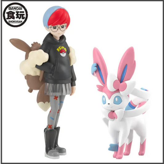 Penny & Feelinara Figuren Set, Pokemon, Paldea Region , Bandai Namco, ca. 5,5cm & 7,5cm