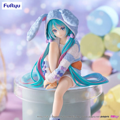 Hatsune Miku with rabbit ears, blue, Vocaloids, FurYu, Noodle Stopper, approx. 14cm, pre-order