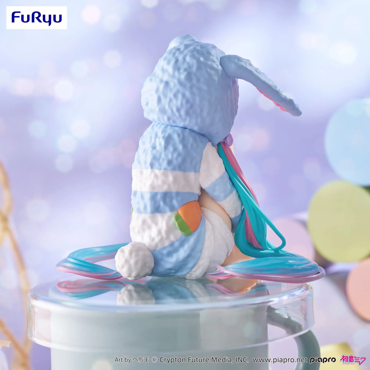Hatsune Miku with rabbit ears, blue, Vocaloids, FurYu, Noodle Stopper, approx. 14cm, pre-order