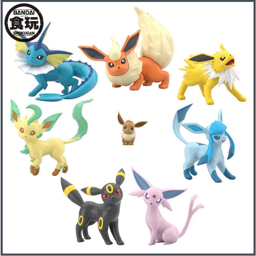 Evoli Entwicklungen Figuren Set, Pokemon, Scale World, Bandai Namco, ca. 5cm