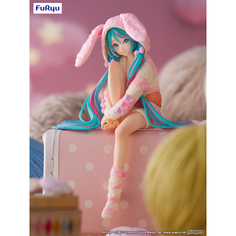 Hatsune Miku im Pyjama mit Kaninchenohren, Nudel Stopper, Vocaloids, FuRyu, ca. 11cm