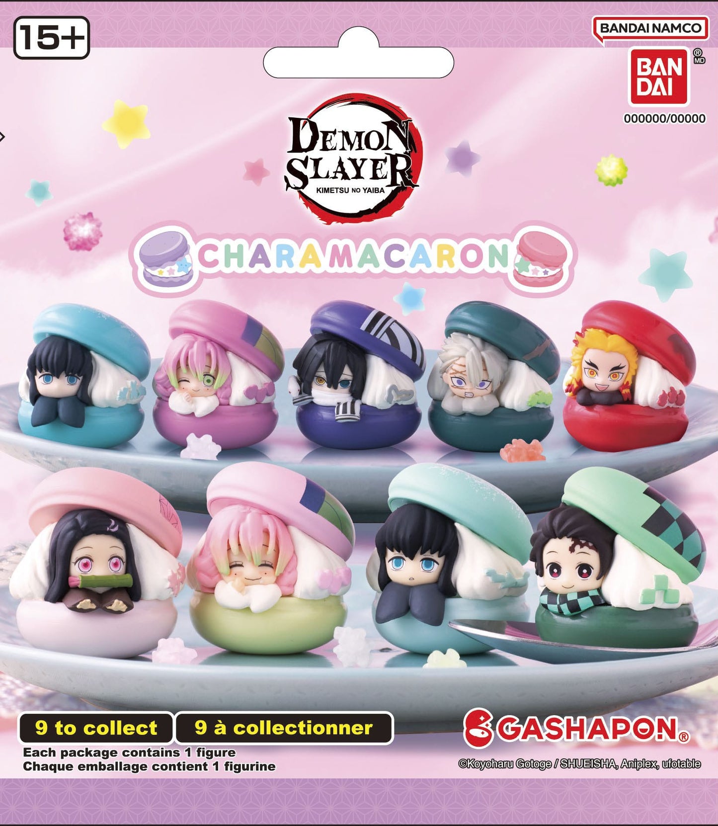 Demon Slayer Chara Macaron, Blind Box, Bandai, ca 4 cm