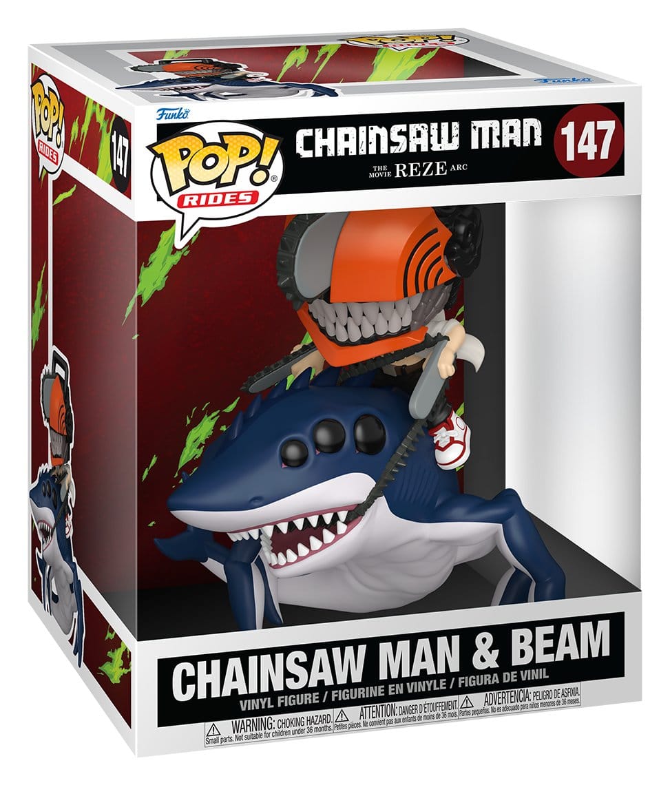 Chainsaw Man & Beam, Chainsaw Man, Funko POP!, Rides Deluxe, ca. 15 cm