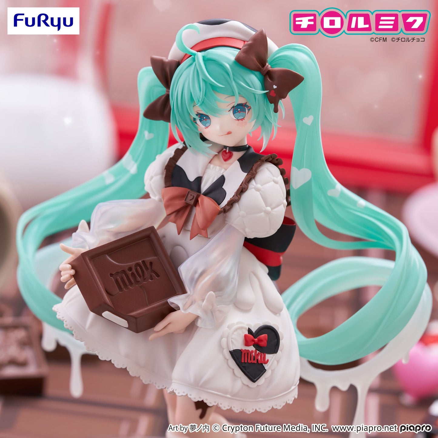 Hatsune Miku Milk Ver., Hatsune Miku x Tirol Choco Trio-Try-iT, Vocaloids, FuRyu, ca 18 cm