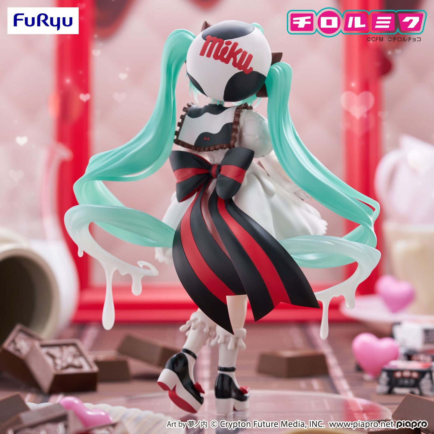 Hatsune Miku Milk Ver., Hatsune Miku x Tirol Choco Trio-Try-iT, Vocaloids, FuRyu, ca 18 cm