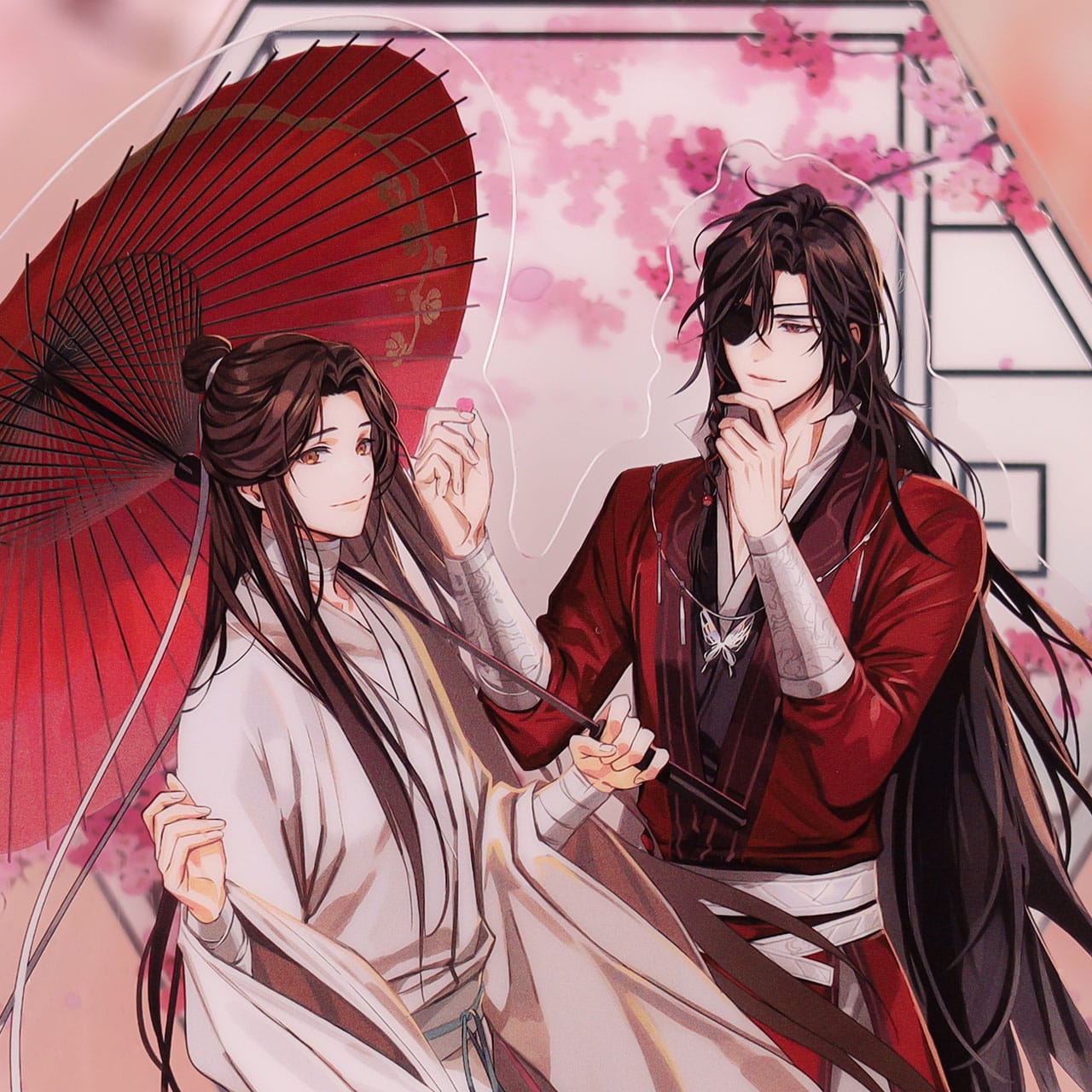 Heaven Official`s Blessing, Acrylständer, Blühende Blumen, Verzaubertes Herz, ca. 20 cm