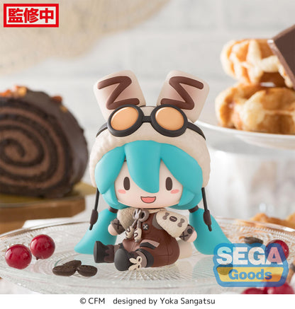 Hatsune Miku Marshmallow Hot Cocoa, Character Vocal Series 01: Hatsune Miku Fuwa Petit Chibi Figur, Vocaloids, SEGA, ca 10 cm