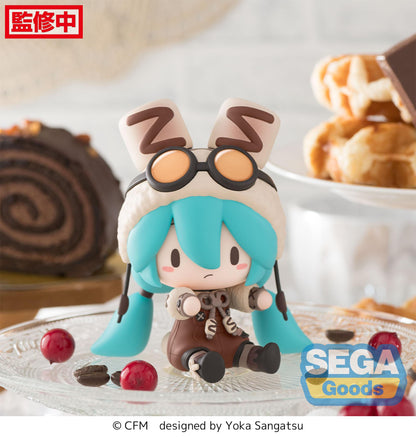 Hatsune Miku Marshmallow Hot Cocoa, Character Vocal Series 01: Hatsune Miku Fuwa Petit Chibi Figur, Vocaloids, SEGA, ca 10 cm