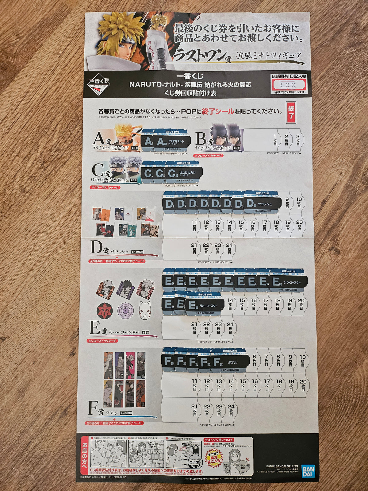 Naruto Ichiban Kuji Ticket System – Will of Fire / 1 Ticket