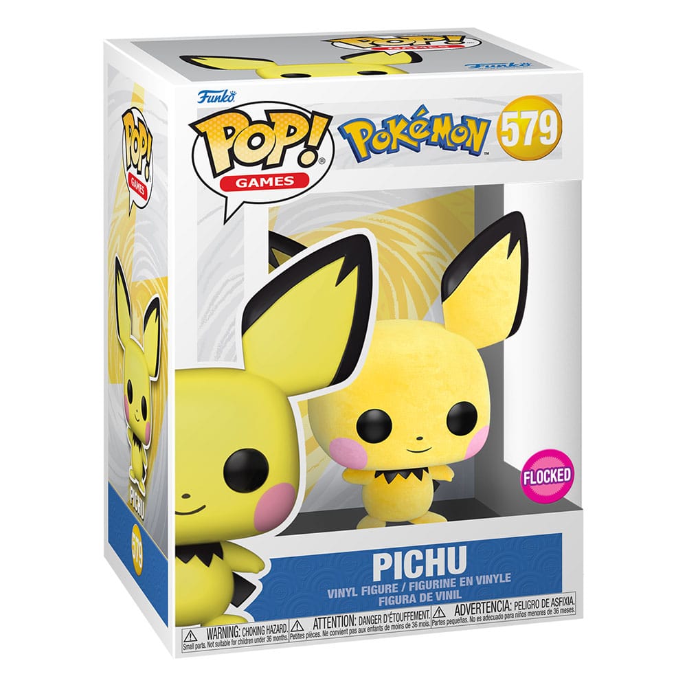 Pichu *Exclusive Version*, Pokemon, Funko POP!, Games Vinyl Figur Flocked, ca. 9 cm