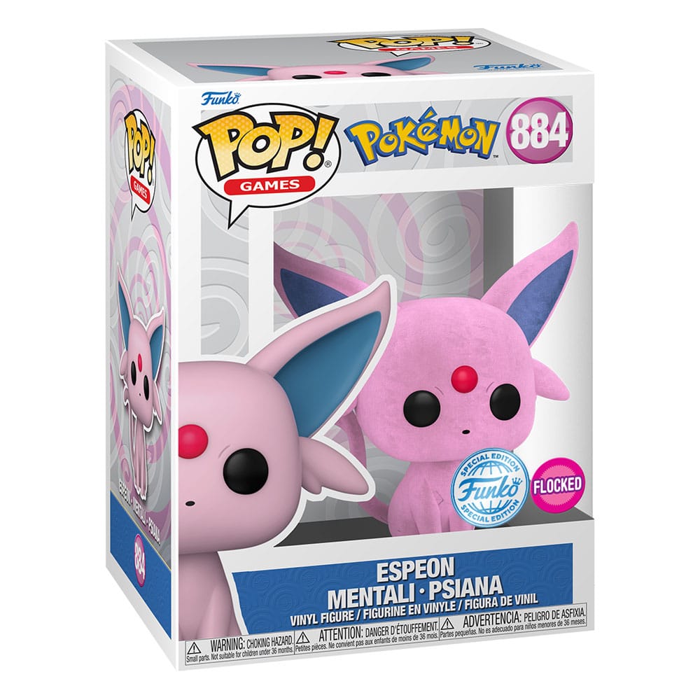 Espeon (Psiana), Pokemon, Funko POP!, Games Vinyl Figur Flocked, ca. 9 cm