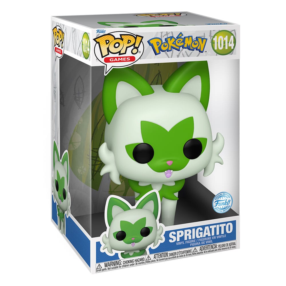 Sprigatito, Pokemon,  Super Sized Jumbo Funko POP! Vinyl Figur, ca. 25 cm