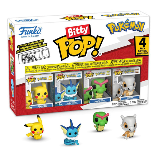 Pokémon, Bitty POP!, Funko POP!, 4er-Pack Series 1, ca. 2 cm