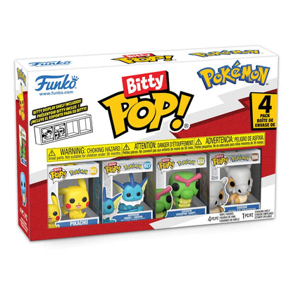 Pokémon, Bitty POP!, Funko POP!, 4er-Pack Series 1, ca. 2 cm