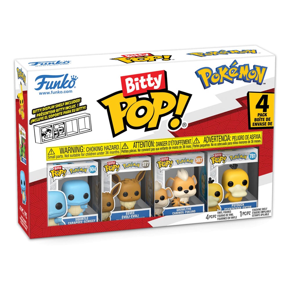Pokémon, Bitty POP!, Funko POP!, 4er-Pack Series 4, ca. 2 cm