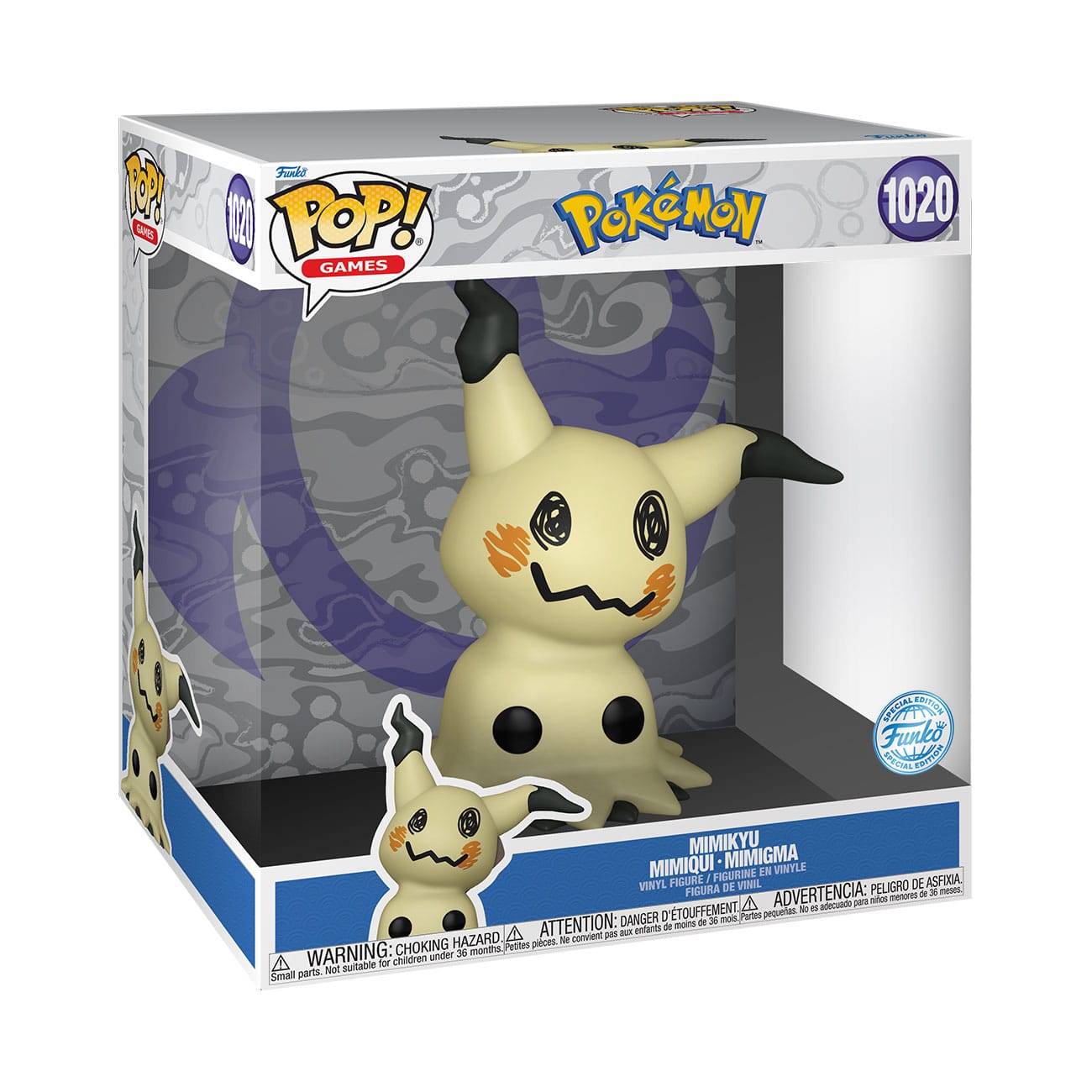 Mimikyu, Pokemon,  Super Sized Jumbo Funko POP! Vinyl Figur, ca. 25 cm