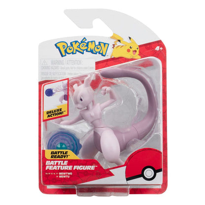Mewtu, Pokémon, Battle Feature Figur, jazwares, ca. 10 cm