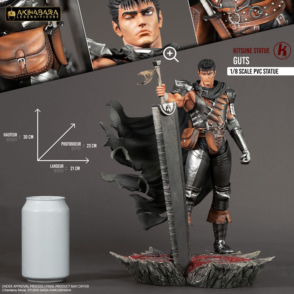 Guts, Berserk, Kitsune Statue, Akihabara Legend Figure, Statue 1/8, ca. 30 cm